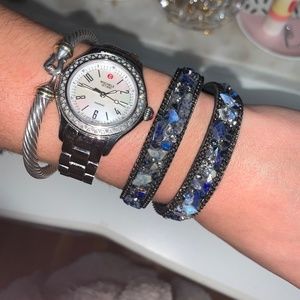 Blue Gemstone Wrap Bracelet